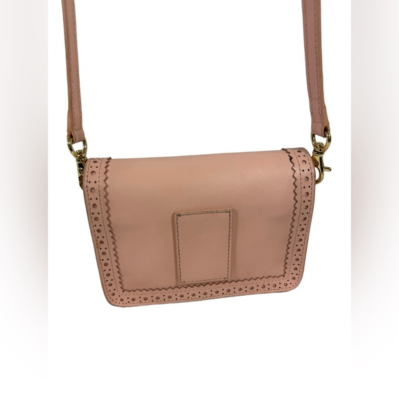 Genuine Tory Burch leather Robinson mini Spectator crossbody bag shell pink - Picture 11 of 13